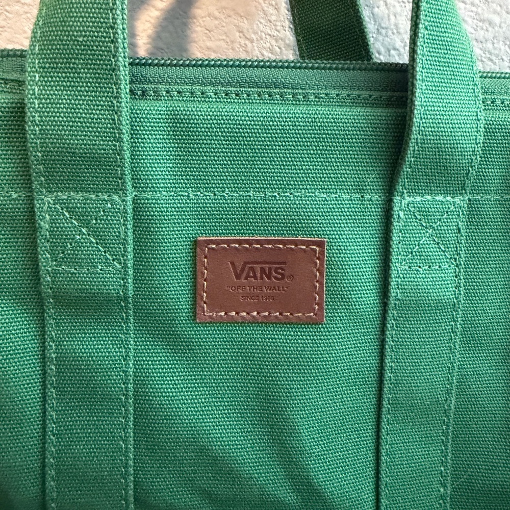Vans Green Canvas Tote Bag - Picture 2 of 5